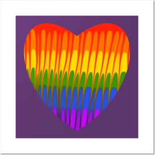 Rainbow Heart Posters and Art
